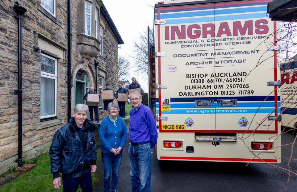 During the move of Reverend Butler, movers from Bishop Auckland-based firm Ingram’s were seen at the property lifting boxes into a truck and loading all of the Reverend's possessions